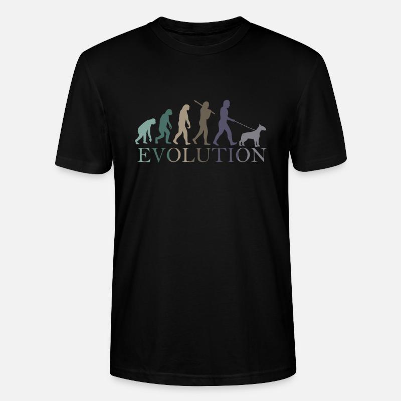 L’ÉVOLUTION DU BULL TERRIER - T-shirt bio CRAFTER Stanley Stella Unisexe - noir