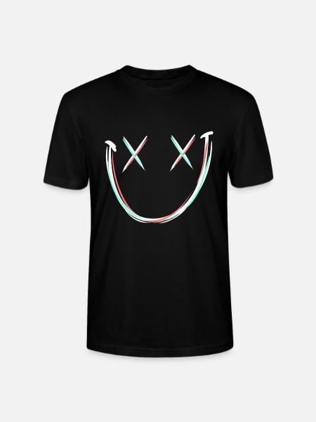 Smile avec X yeux - T-shirt bio CRAFTER Stanley Stella Unisexe - noir
