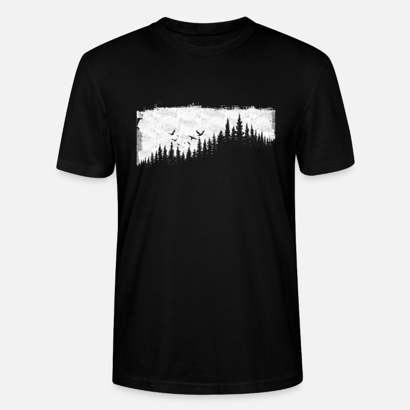 Forêt - T-shirt bio CRAFTER Stanley Stella Unisexe - noir