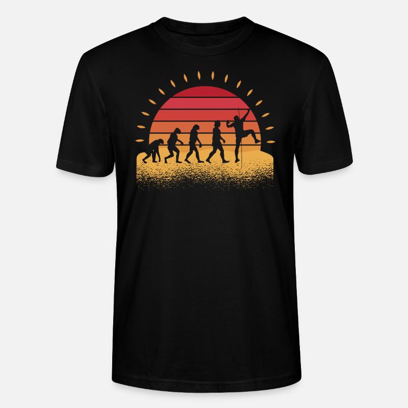 Evolution Bergsteigen Bouldern Klettern Kletterer - Stanley/Stella Unisex Bio-T-Shirt CRAFTER - Schwarz