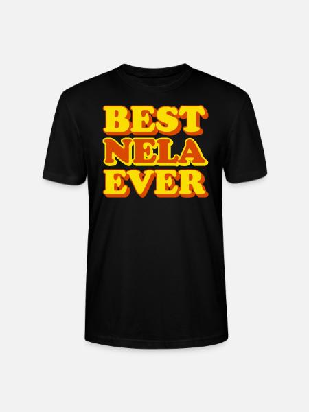 Nela Prénom Drôle Cadeau - T-shirt bio CRAFTER Stanley Stella Unisexe - noir