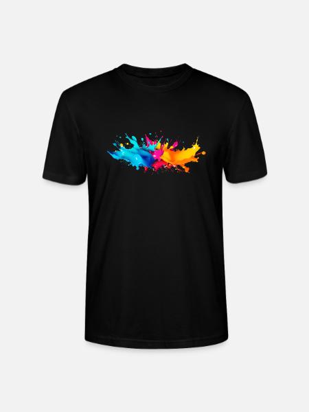 Explosion de Peinture - T-shirt bio CRAFTER Stanley Stella Unisexe - noir