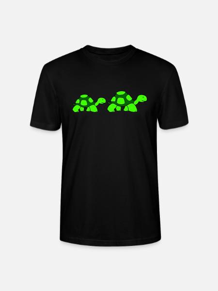 turtle family - Stanley/Stella Unisex Bio-T-Shirt CRAFTER - Schwarz