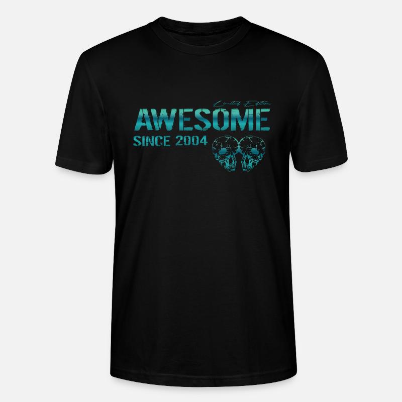 Awesome since 2004 Geschenk - Stanley/Stella Unisex Bio-T-Shirt CRAFTER - Schwarz