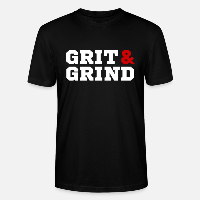 Grit and Grind (white/red) - Stanley/Stella Unisex Bio-T-Shirt CRAFTER - Schwarz