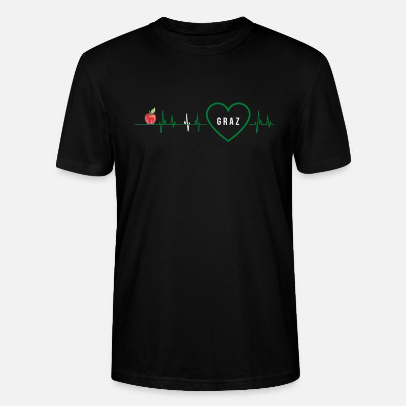 Graz Frequenz Puls Herz - Stanley/Stella Unisex Bio-T-Shirt CRAFTER - Schwarz