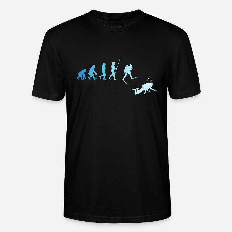 Plongeur Evolution Retro Scuba - T-shirt bio CRAFTER Stanley Stella Unisexe - noir