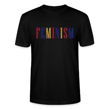 FEMINISM - T-shirt bio CRAFTER Stanley Stella Unisexe - noir - Devant - Alina (178cm) & Michal (187cm)