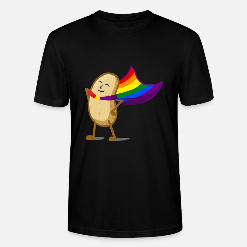 Regenbogen Kartoffel - Stanley/Stella Unisex Bio-T-Shirt CRAFTER - Schwarz