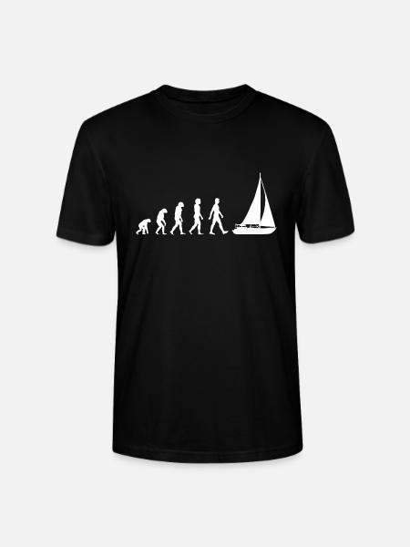 Sailboat sailor evolution - Stanley/Stella CRAFTER Unisex Organic T-Shirt - black