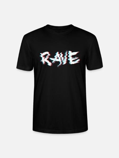 Rave Glitch Trippy Techno - Stanley/Stella Unisex Bio-T-Shirt CRAFTER - Schwarz