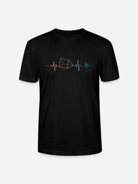 Retro Heartbeat Prisma - Stanley/Stella CRAFTER unisex luomu-t-paita - musta