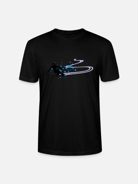 Sport - Skifahrer - Stanley/Stella Unisex Bio-T-Shirt CRAFTER - Schwarz