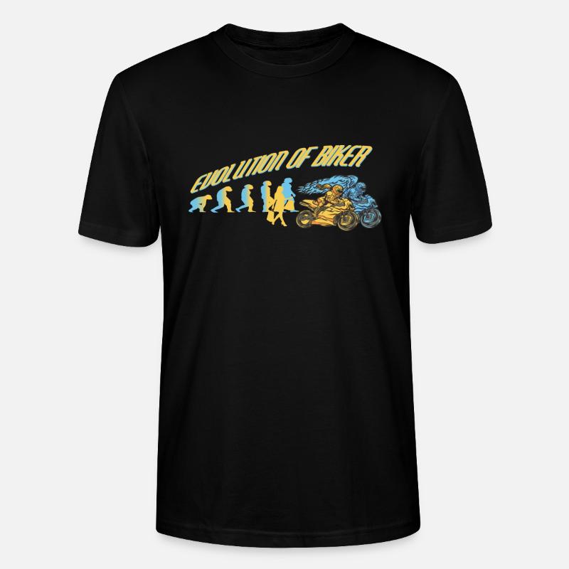 Evolution Motorradfahrer Rennmotorrad - Stanley/Stella Unisex Bio-T-Shirt CRAFTER - Schwarz