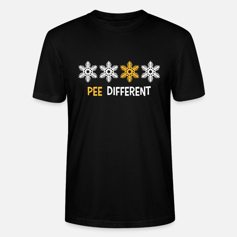 Pee Different Gelber - Stanley/Stella Unisex Bio-T-Shirt CRAFTER - Schwarz