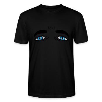 Conception Blue Sad Eyes - T-shirt bio CRAFTER Stanley Stella Unisexe - noir - Devant - Alina (178cm) & Michal (187cm)