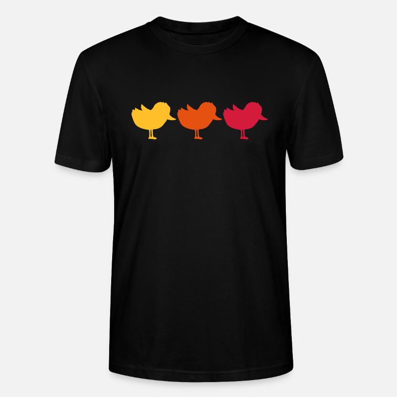 3 Küken Silhouette Team - Stanley/Stella Unisex Bio-T-Shirt CRAFTER - Schwarz