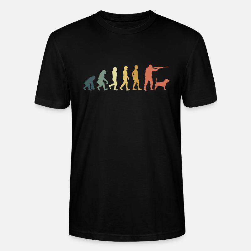Evolution chasseur - T-shirt bio CRAFTER Stanley Stella Unisexe - noir