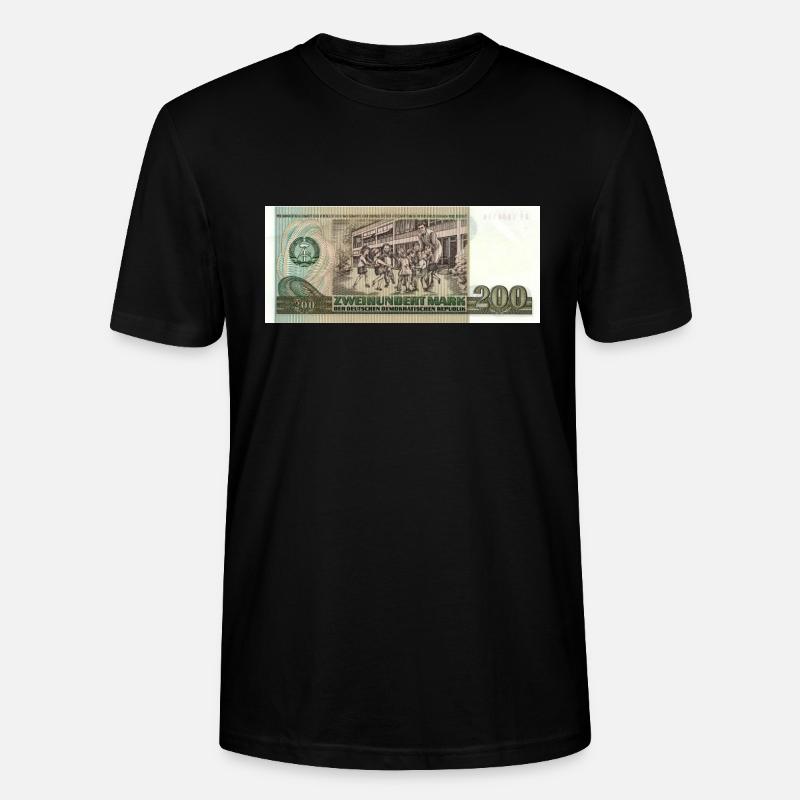 200 marks de la RDA - T-shirt bio CRAFTER Stanley Stella Unisexe - noir