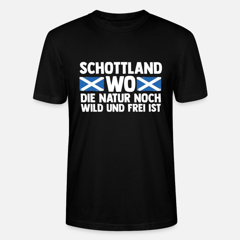 Ecossais Ecosse Ecosse Ecosse - T-shirt bio CRAFTER Stanley Stella Unisexe - noir