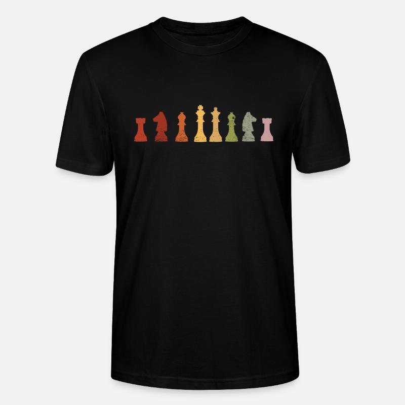 Jeu d’échecs Chess Retro - T-shirt bio CRAFTER Stanley Stella Unisexe - noir
