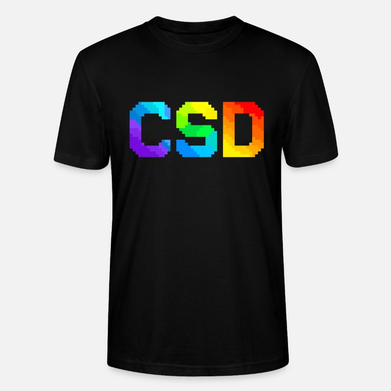 CSD - Pixel Pride Flag - Stanley/Stella Unisex Bio-T-Shirt CRAFTER - Schwarz