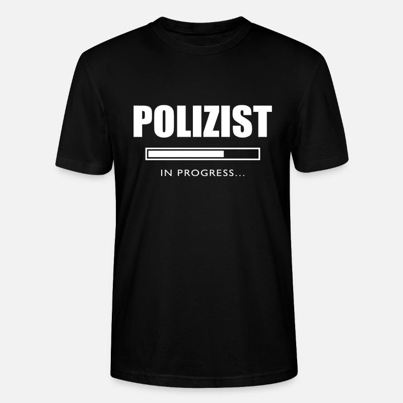 Polizist in progress Geschenk Polizei - Stanley/Stella Unisex Bio-T-Shirt CRAFTER - Schwarz
