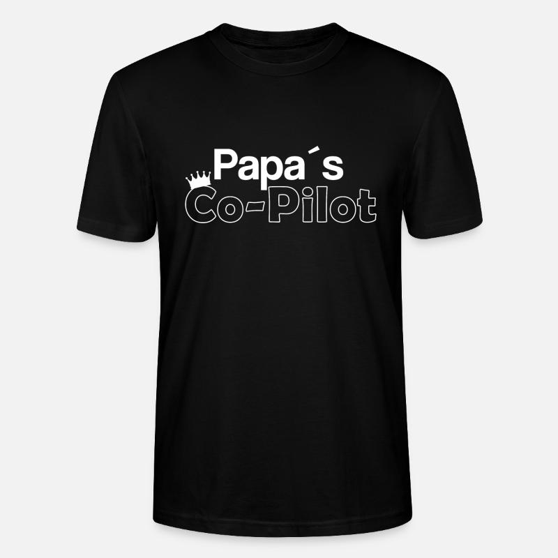 Auto - Papa's co Pilot - Stanley/Stella Unisex Bio-T-Shirt CRAFTER - Schwarz