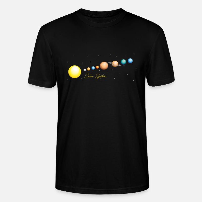 Solsystem - Stanley Stella CRAFTER unisex økologisk-T-shirt - sort