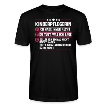 Erzieherin Kindergärtnerin Kinderpflegerin - Stanley/Stella Unisex Bio-T-Shirt CRAFTER - Schwarz - Vorne - Alina (178cm) & Michal (187cm)