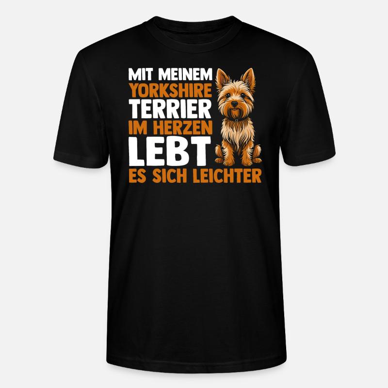 Hund Yorkshire Terrier - Stanley/Stella Unisex Bio-T-Shirt CRAFTER - Schwarz