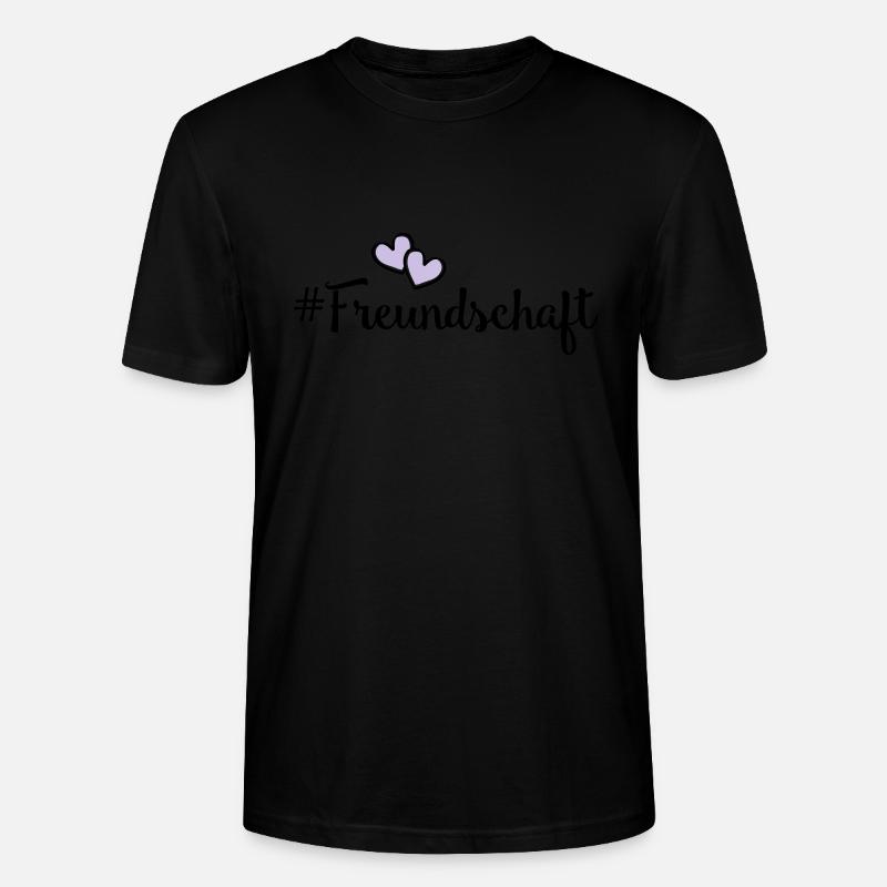 freundschaft herzen - Stanley/Stella Unisex Bio-T-Shirt CRAFTER - Schwarz