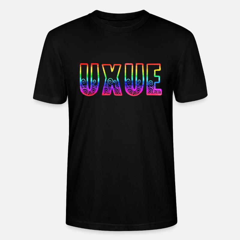 uxue rs regenbogen - Stanley/Stella Unisex Bio-T-Shirt CRAFTER - Schwarz