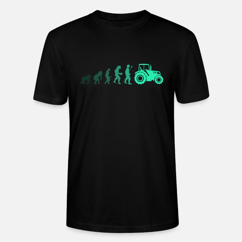 Évolution tracteur - T-shirt bio CRAFTER Stanley Stella Unisexe - noir