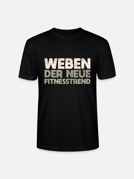 Weben - Der Neue Fitnesstrend - Stanley/Stella Unisex Bio-T-Shirt CRAFTER - Schwarz