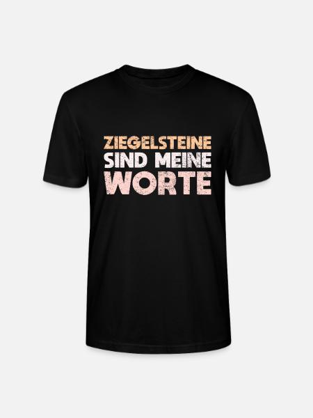 Ziegelsteine Sind Meine Worte - Stanley/Stella Unisex Bio-T-Shirt CRAFTER - Schwarz