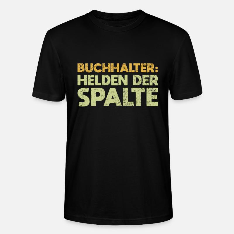Buchhalter: Helden Der Spalte - Stanley/Stella Unisex Bio-T-Shirt CRAFTER - Schwarz