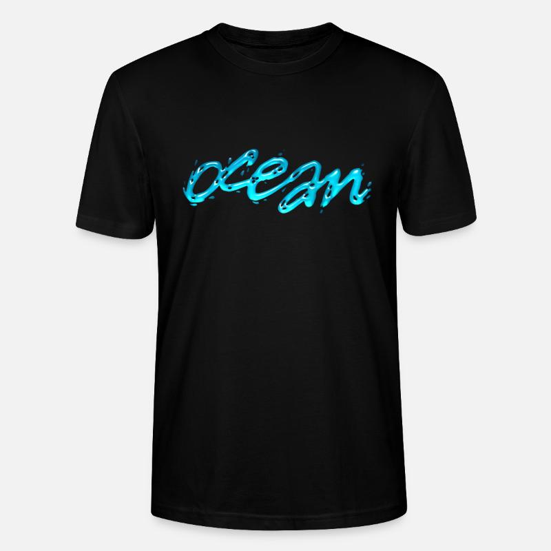 Art du texte de l’océan - T-shirt bio CRAFTER Stanley Stella Unisexe - noir