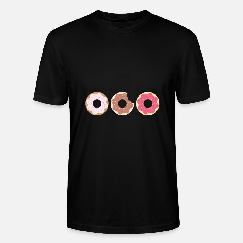 Beignet de beignet Tripple Donuts - T-shirt bio CRAFTER Stanley Stella Unisexe - noir