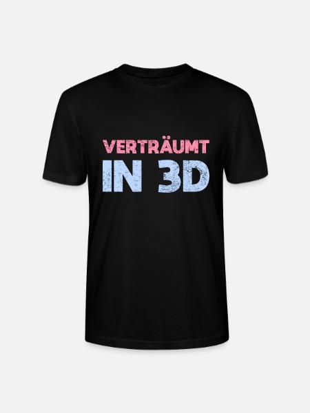 Verträumt In 3D - Stanley/Stella Unisex Bio-T-Shirt CRAFTER - Schwarz