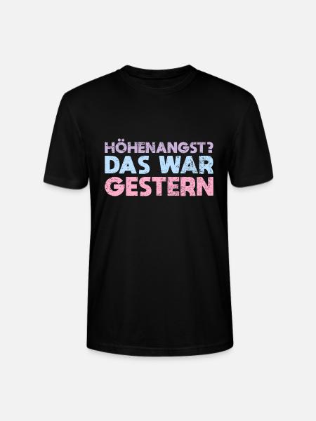 Höhenangst? Das War Gestern - Stanley/Stella Unisex Bio-T-Shirt CRAFTER - Schwarz