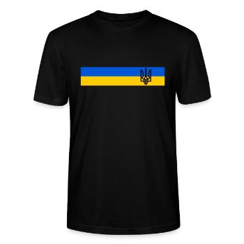 UKRAINE Sporty - Stanley/Stella CRAFTER Unisex Organic T-Shirt - black - Front - Alina (178cm) & Michal (187cm)