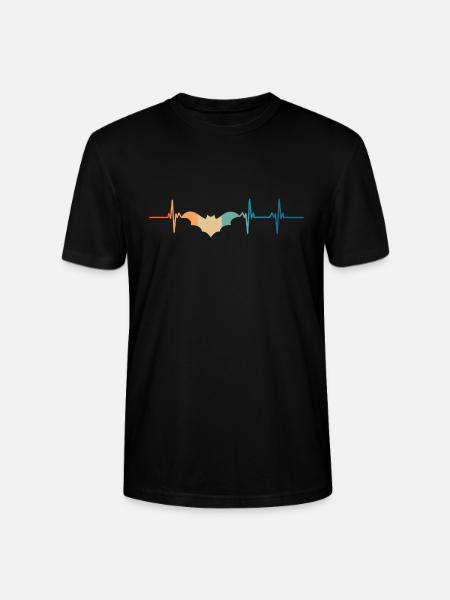 Bat heartbeat - Stanley/Stella CRAFTER Unisex Organic T-Shirt - black
