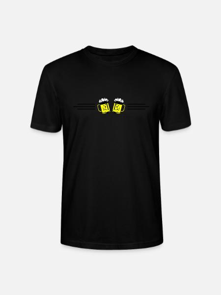 Beer Line Icon - Stanley/Stella CRAFTER Unisex Organic T-Shirt - black