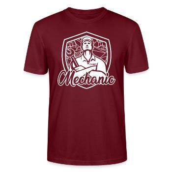 mechanic - Stanley/Stella CRAFTER Unisex Organic T-Shirt - burgundy - Front - Alina (178cm) & Michal (187cm)