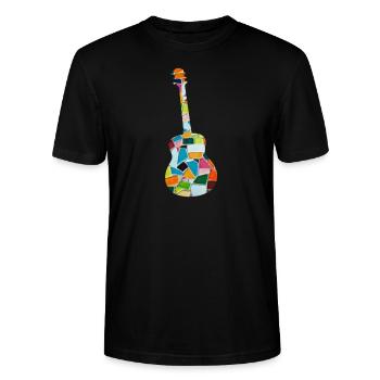 Gitarre - Stanley/Stella Unisex Bio-T-Shirt CRAFTER - Schwarz - Vorne - Alina (178cm) & Michal (187cm)