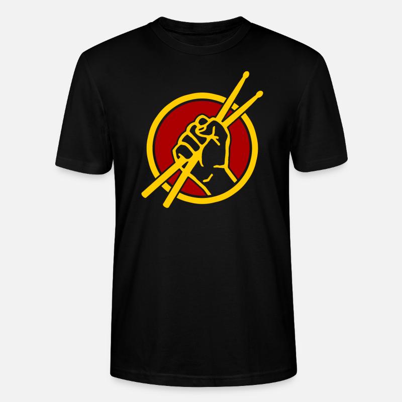 Schlagzeug - Stanley/Stella Unisex Bio-T-Shirt CRAFTER - Schwarz