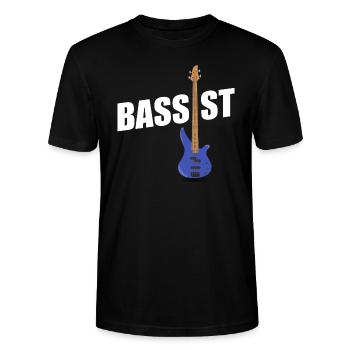 bassiste - T-shirt bio CRAFTER Stanley Stella Unisexe - noir - Devant - Alina (178cm) & Michal (187cm)
