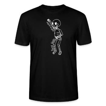 Youth passes thirst remains skeleton gift - Stanley/Stella CRAFTER Unisex Organic T-Shirt - black - Front - Alina (178cm) & Michal (187cm)