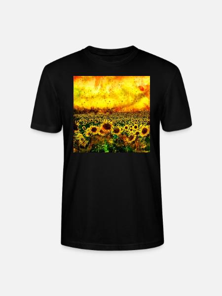 abstract sunflowers wsstd - Stanley/Stella CRAFTER Unisex Organic T-Shirt - black